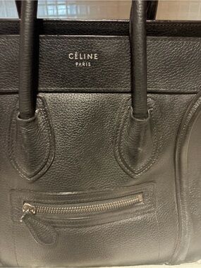 Black authentic Celine luggage bag